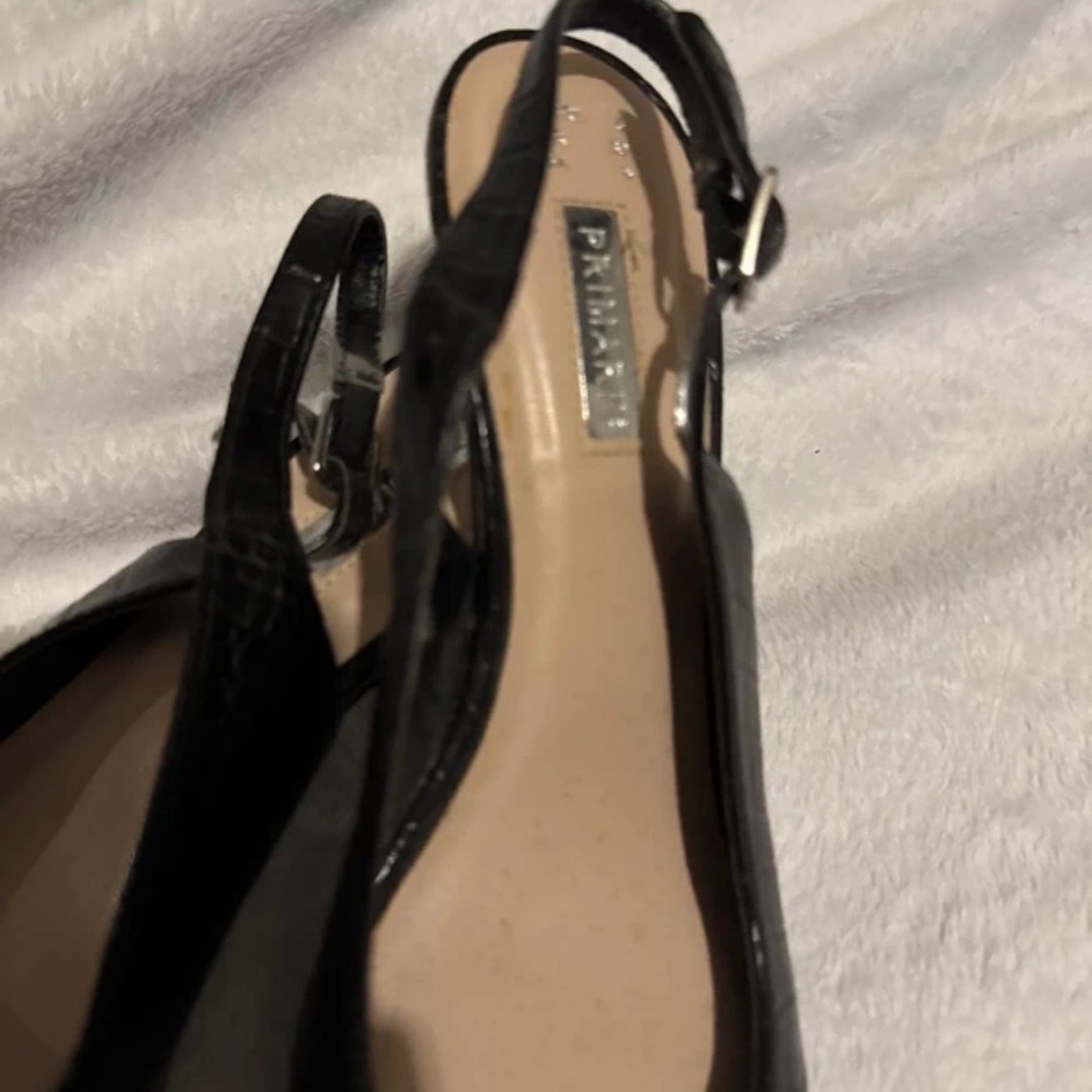 Primark Black Croc-Patterned Heels - image 4